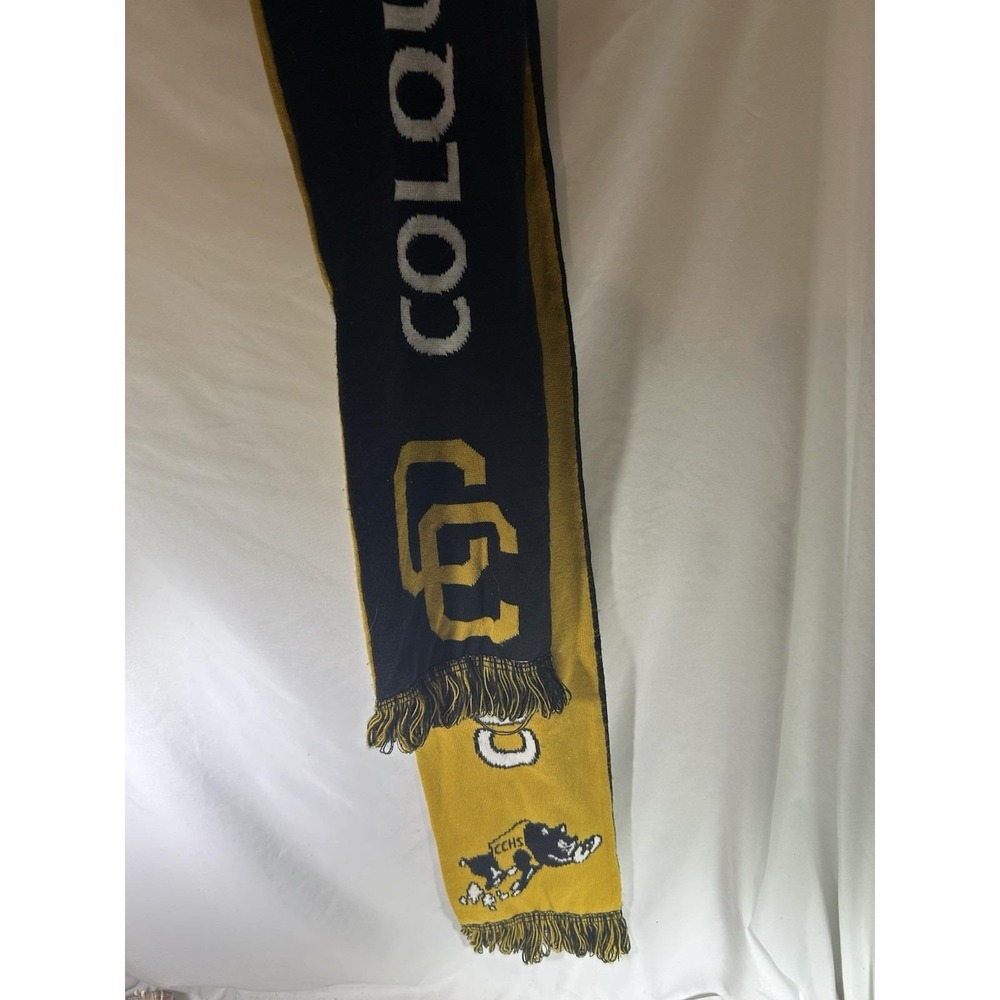 Colquitt County Packers Football Scarf Georgia Moultrie Hog Hawg Black Gold - Picture 2 of 4